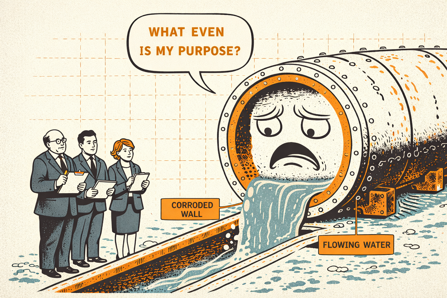 Sad pipe asking What Even Is My Purpose?